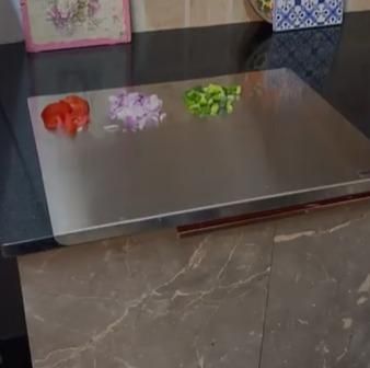 Stainless Steel Chopping Board & Kitchen Countertop - 35 x 31 Cm (Original Big Size)