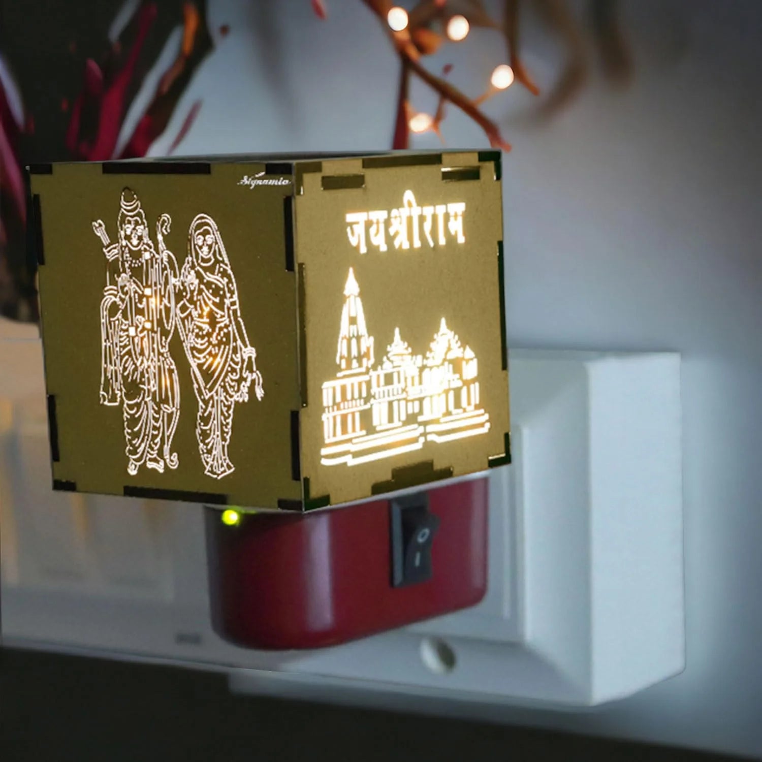 KapoorFlame™️ 3-in-1 Ayodhya Ram Mandir Electric Aroma Burner & Night lamp