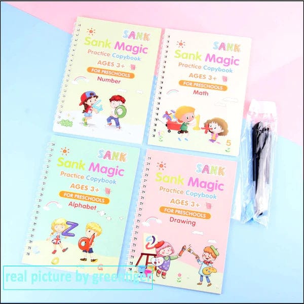 Magic Practice Copybook For Kids - Pack Of 4