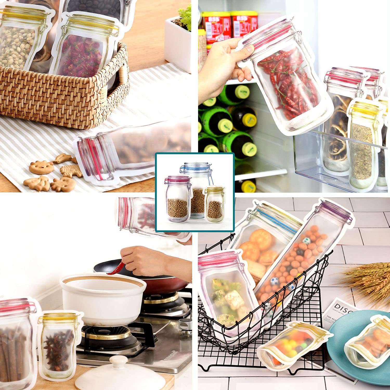 Jar Shape Food Storage Pouch