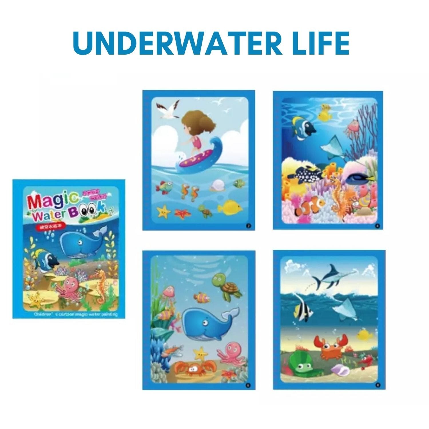 Reusable Magic Water Painting Book