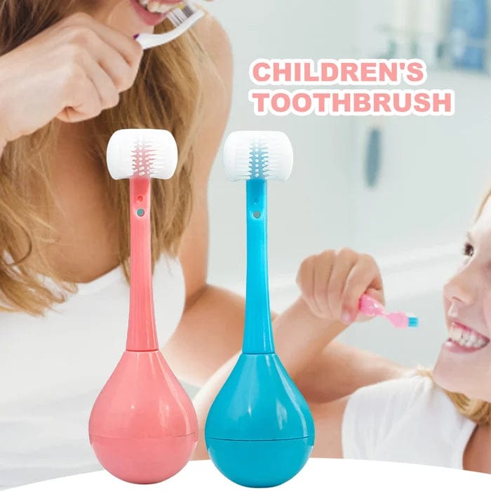 Tumbler Three-sided Children's Toothbrush (Pack of 2)